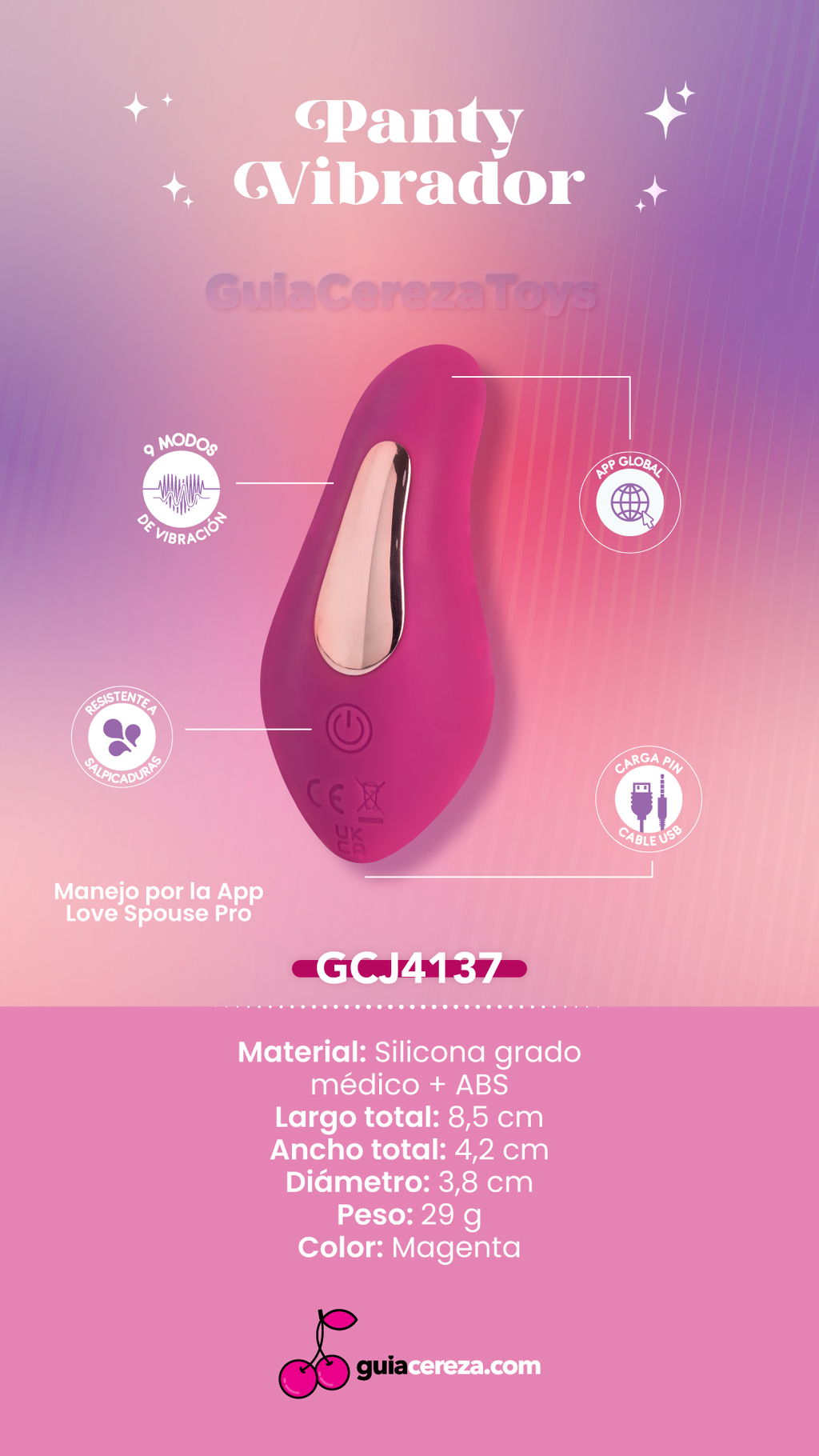 Panty Vibrador Controlado por APP Global