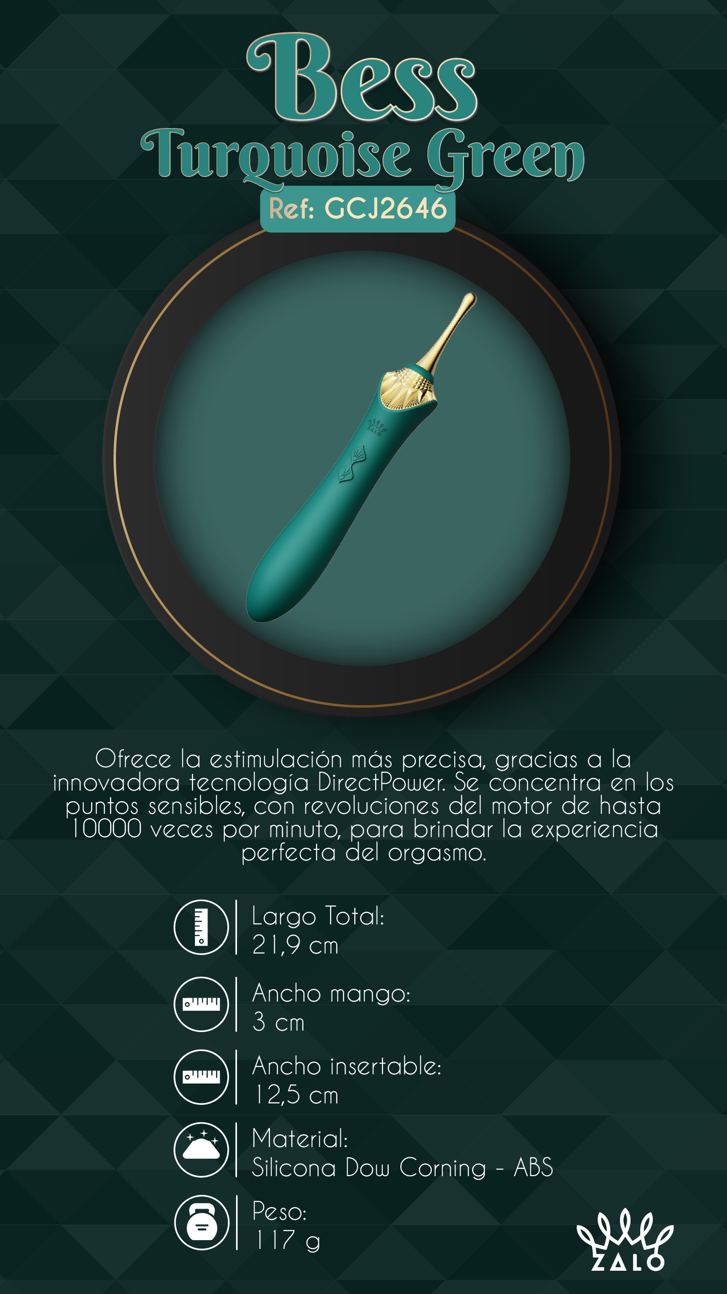 Vibrador Clitorial de Lujo Bess By Zalo